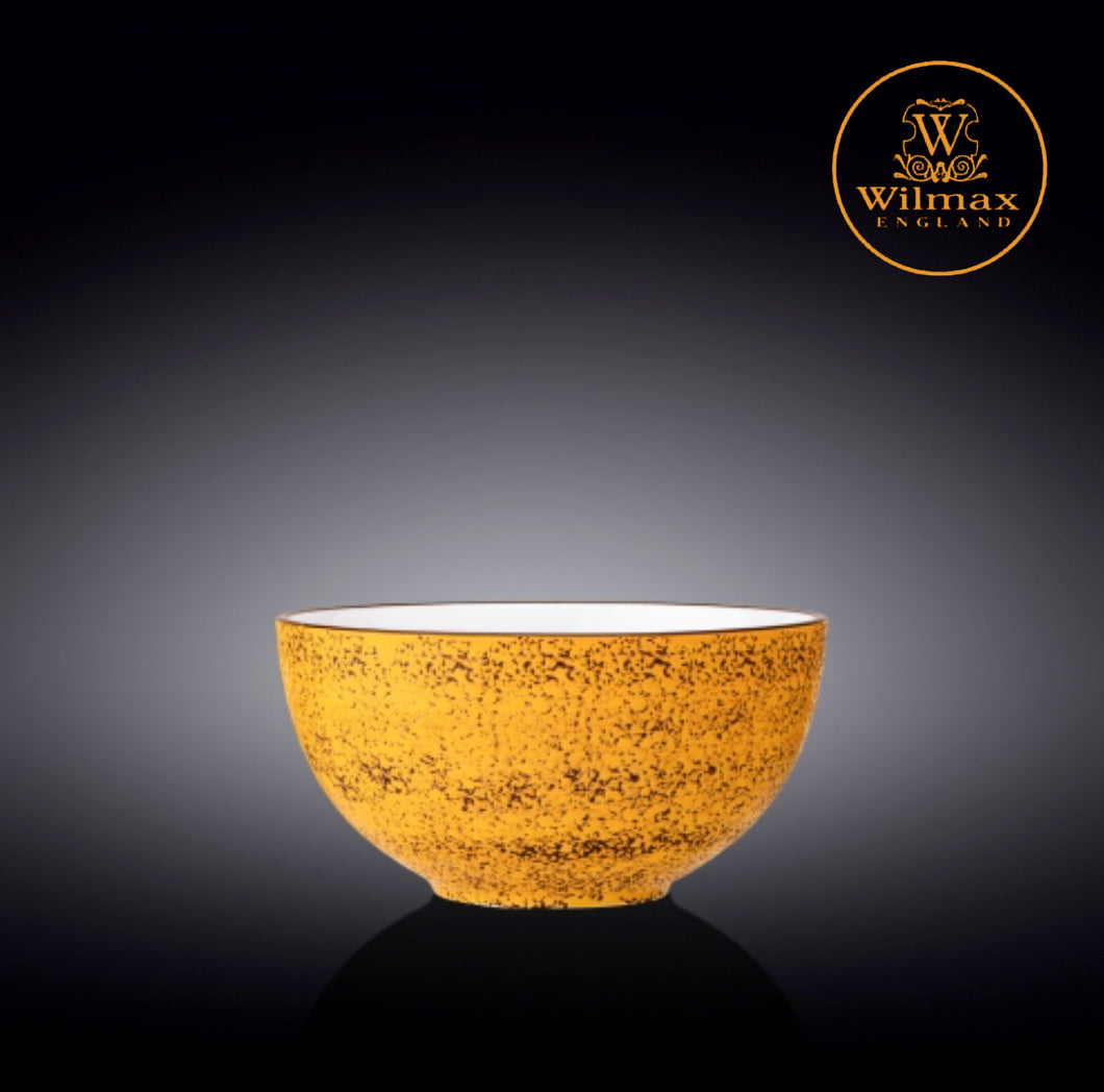 Wilmax - 火山紋系列陶瓷碗-黃色(19cm)