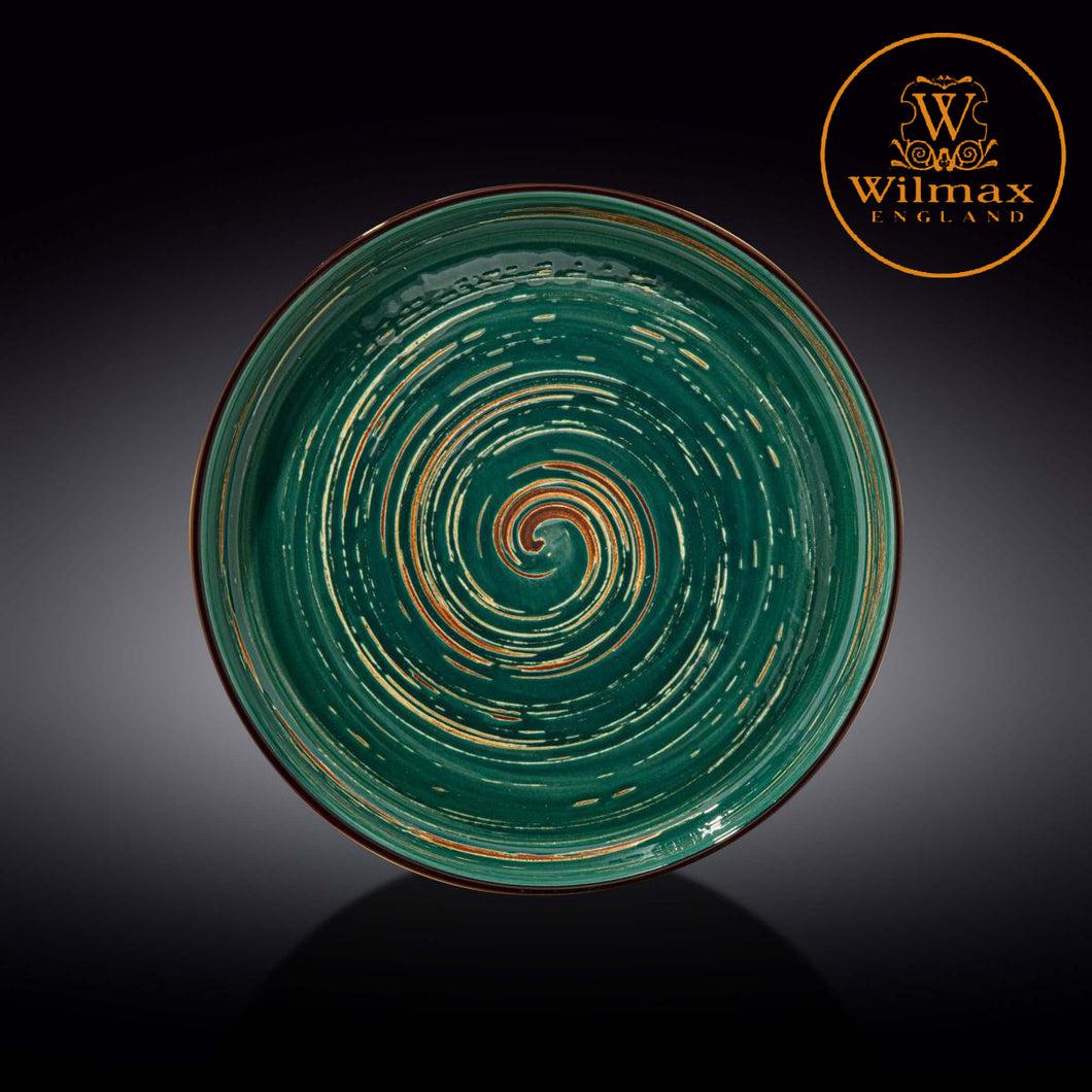 Wilmax - 旋轉紋系列陶瓷碟-綠色(28cm)