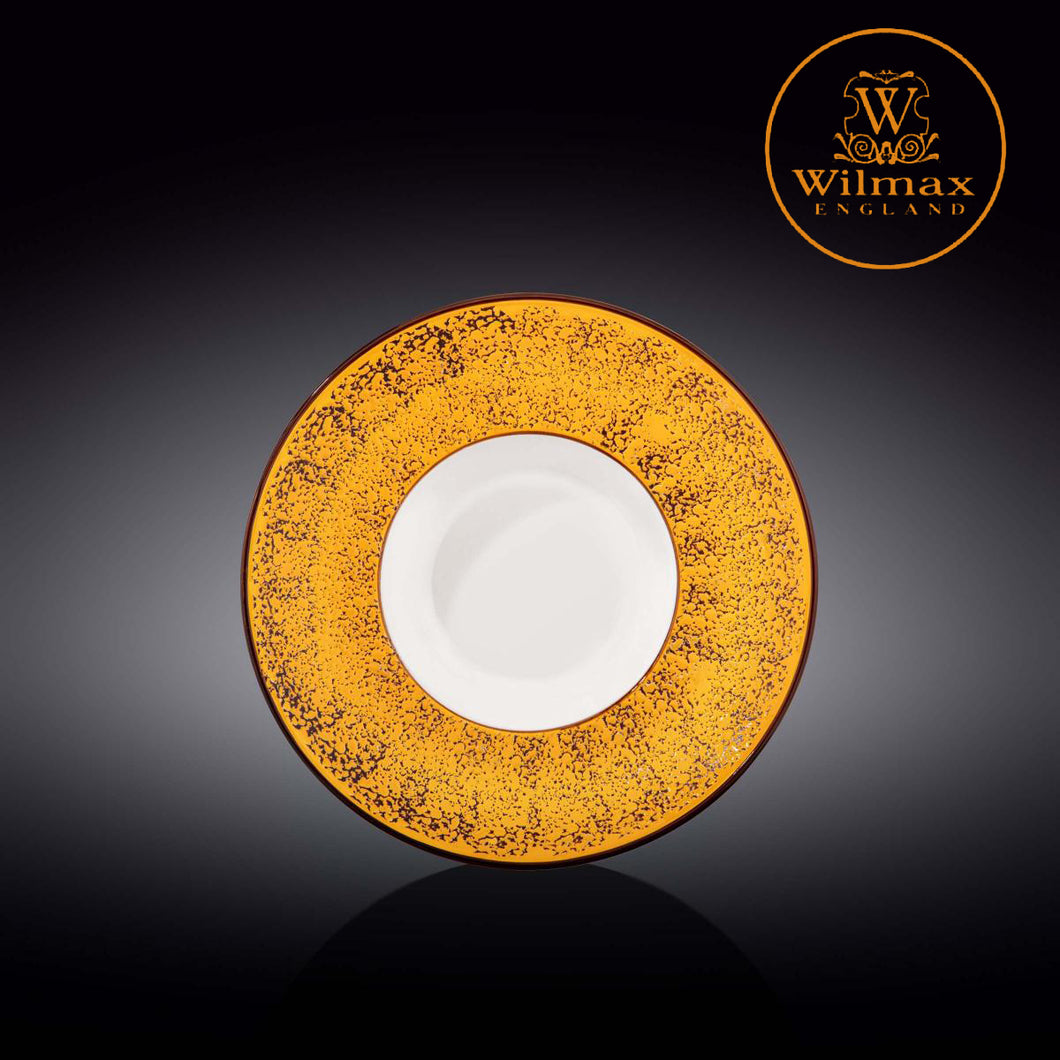 Wilmax - 火山紋系列陶瓷碗-黃色(22.5cm)