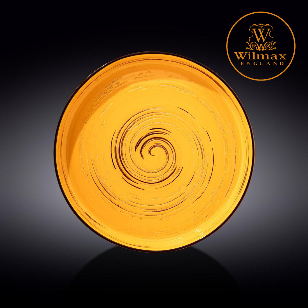 Wilmax - 旋轉紋系列陶瓷碟-黃色(28cm)