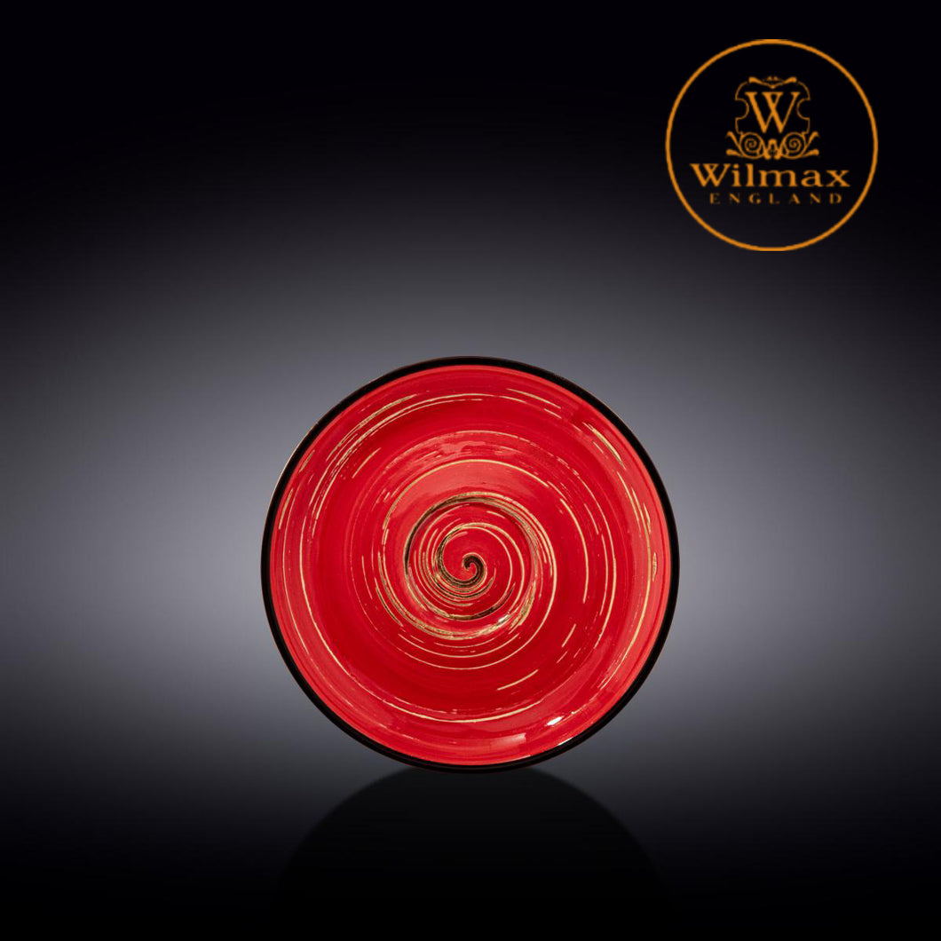 Wilmax - 旋轉紋系列陶瓷碟-紅色(15cm)