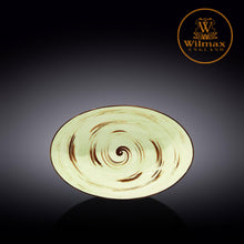 將圖片載入圖庫檢視器 Wilmax - 旋轉紋系列陶瓷橢圓形碗-開心果色(25cm)
