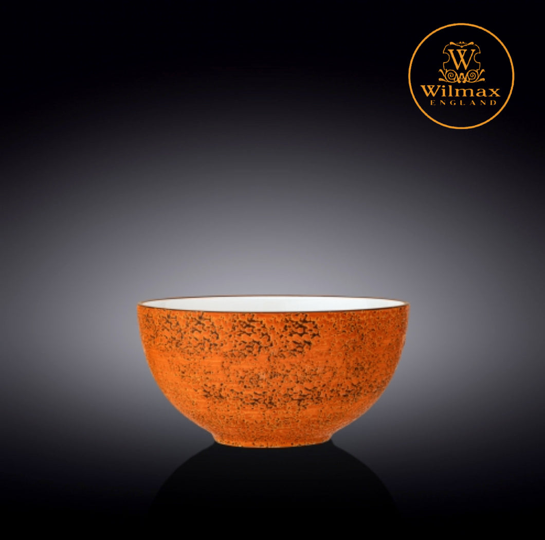 Wilmax - 火山紋系列陶瓷碗-橙色(19cm)