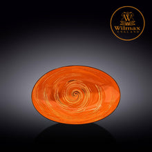 將圖片載入圖庫檢視器 Wilmax - 旋轉紋系列陶瓷橢圓形碗-橙色(25cm)
