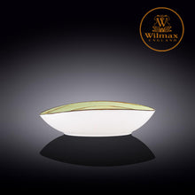 將圖片載入圖庫檢視器 Wilmax - 旋轉紋系列陶瓷橢圓形碗-開心果色(25cm)
