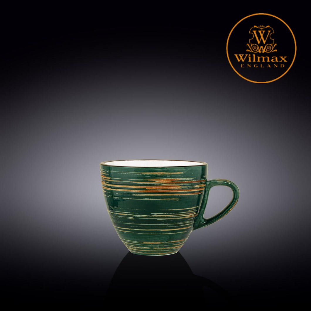 Wilmax - 旋轉紋系列陶瓷杯-綠色(300ml)