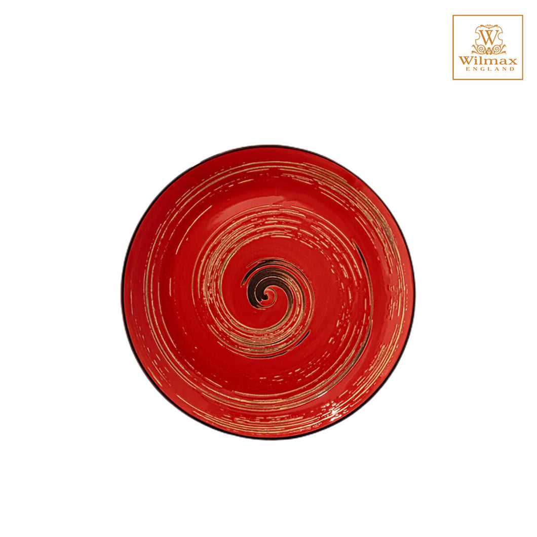 Wilmax - 旋轉紋系列陶瓷碟-紅色(16cm)