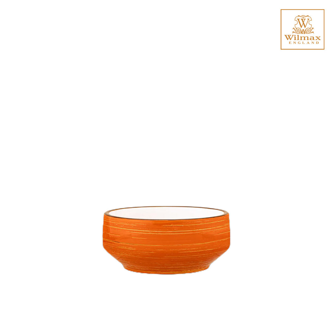 Wilmax - 旋轉紋系列陶瓷湯碗-橙色(12.5cm)