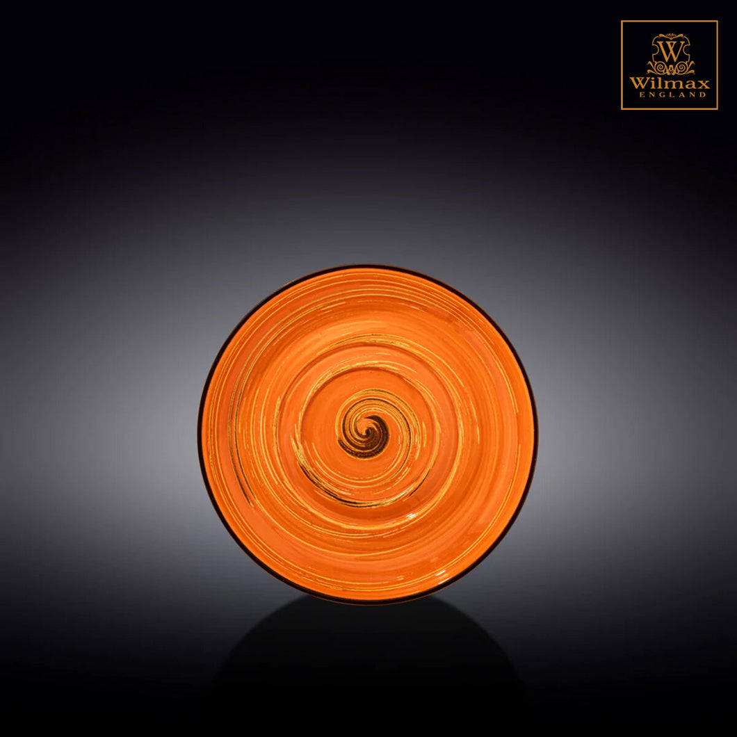 Wilmax - 旋轉紋系列陶瓷碟-橙色(16cm)