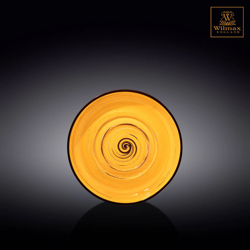 Wilmax - 旋轉紋系列陶瓷碟-黃色(16cm)