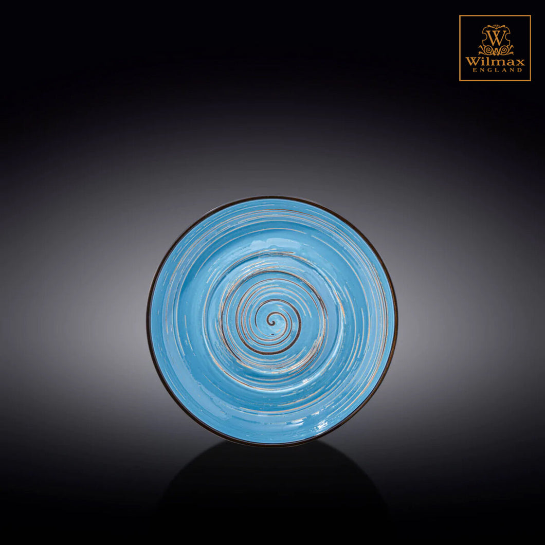 Wilmax - 旋轉紋系列陶瓷碟-藍色(16cm)