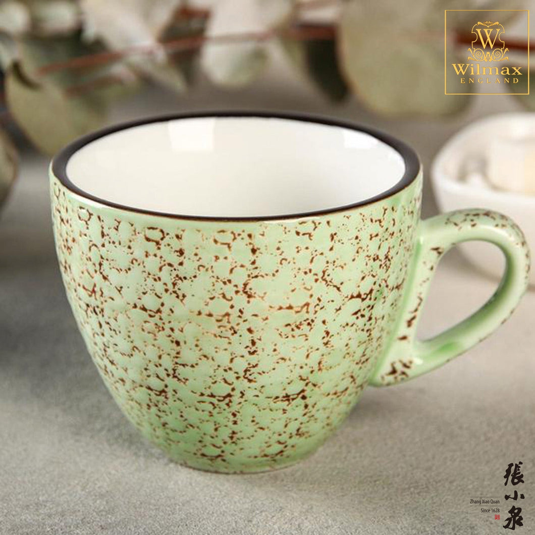 Wilmax - 火山紋系列英式高級強化瓷杯 - 開心果色 (190ml)