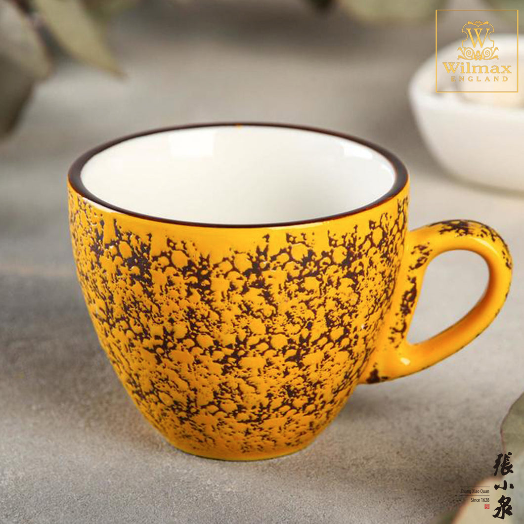 Wilmax - 火山紋系列英式高級強化瓷杯 - 黃色 (190ml)