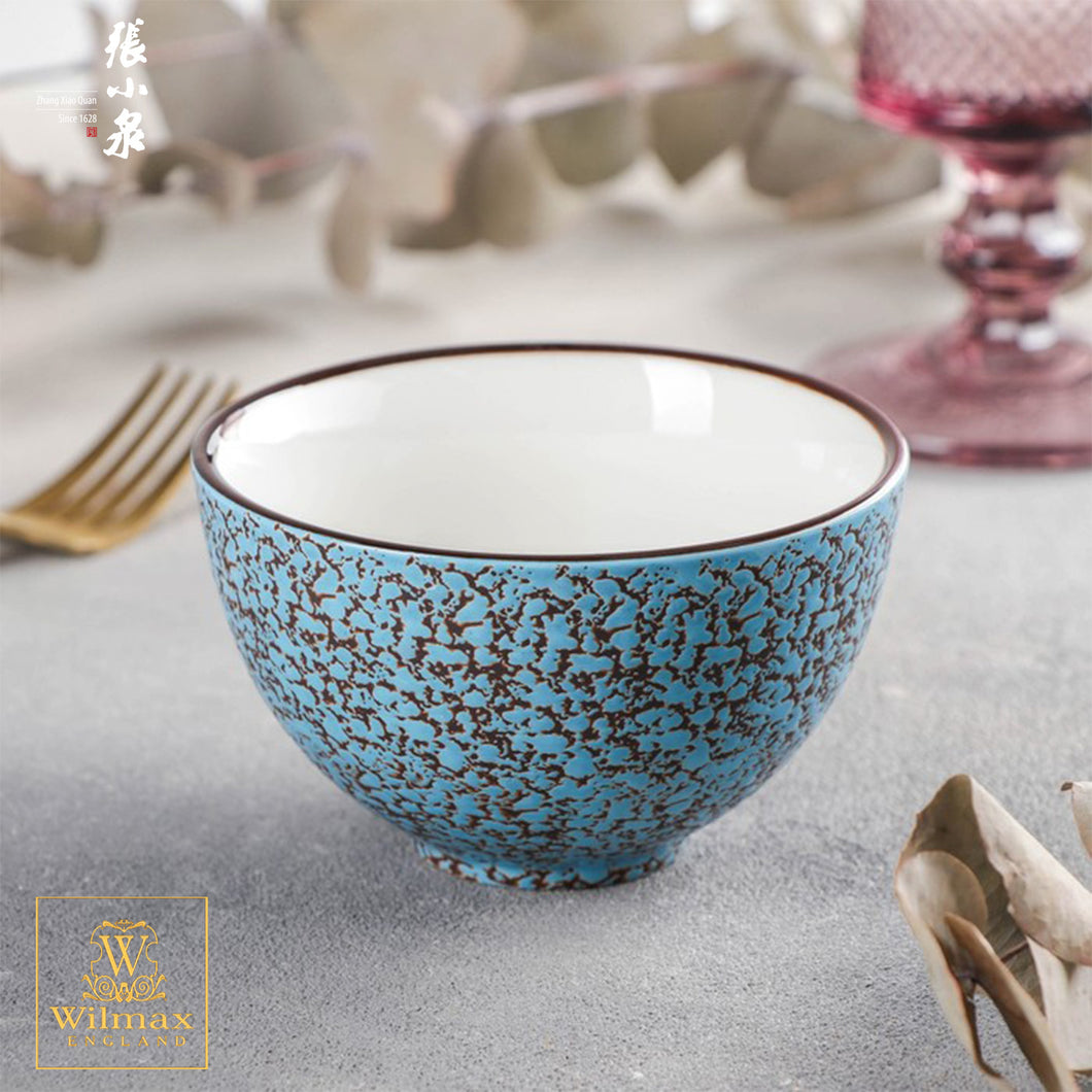 Wilmax -火山紋系列英式高級強化瓷碗 - 藍色 (10.5cm)