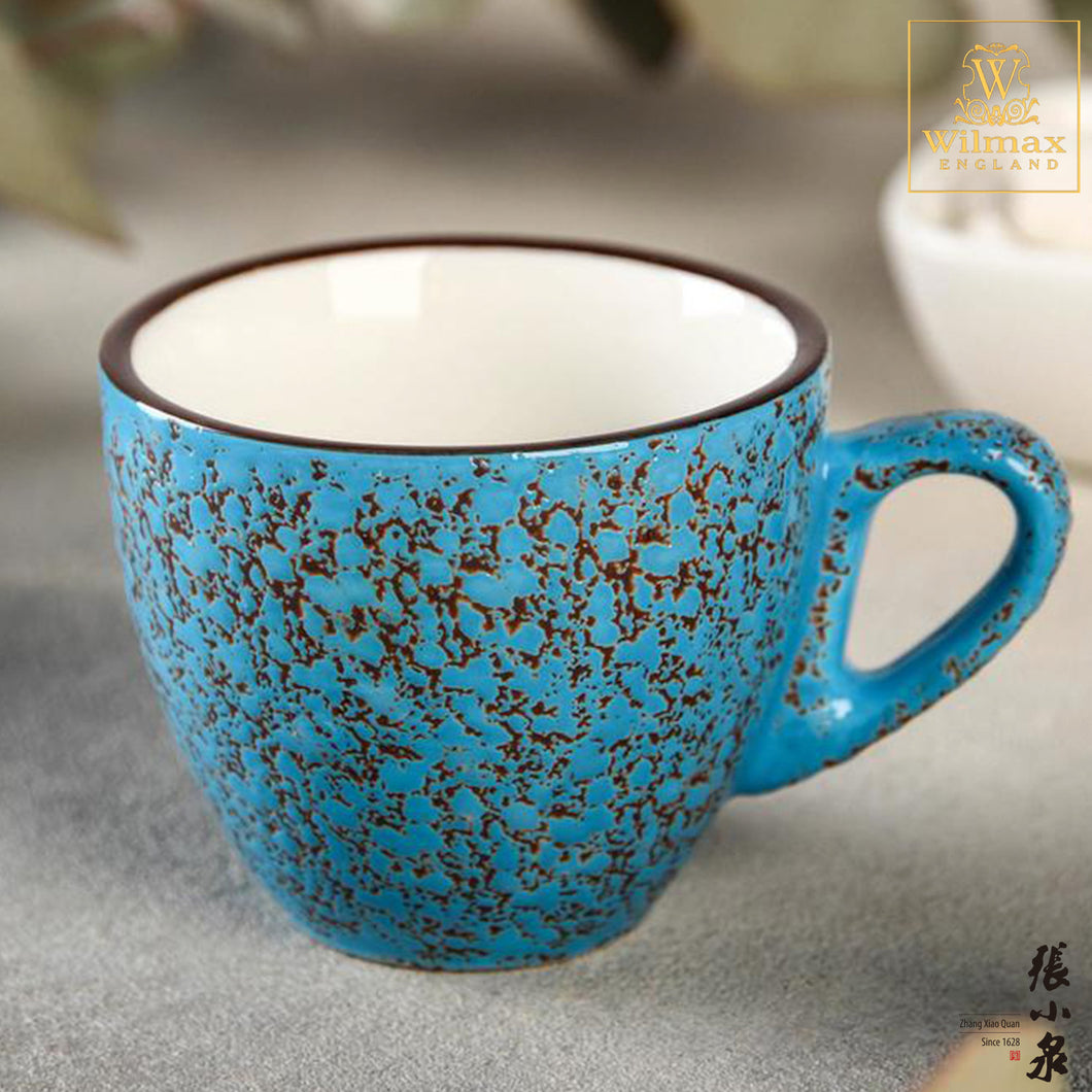 Wilmax - 火山紋系列英式高級強化瓷杯 - 藍色 (190ml)