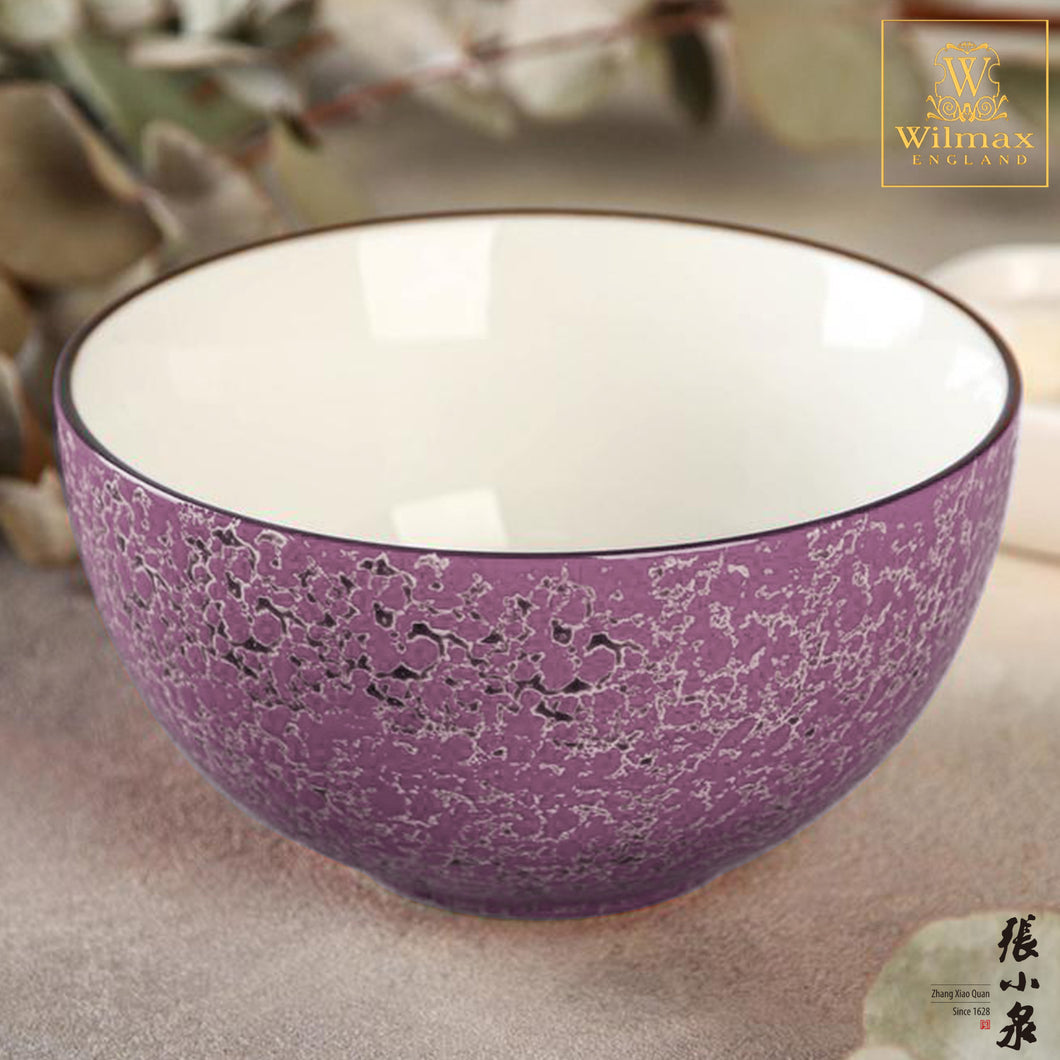 Wilmax - 火山紋系列英式高級強化瓷碗 - 薰衣草色 (16.5cm)
