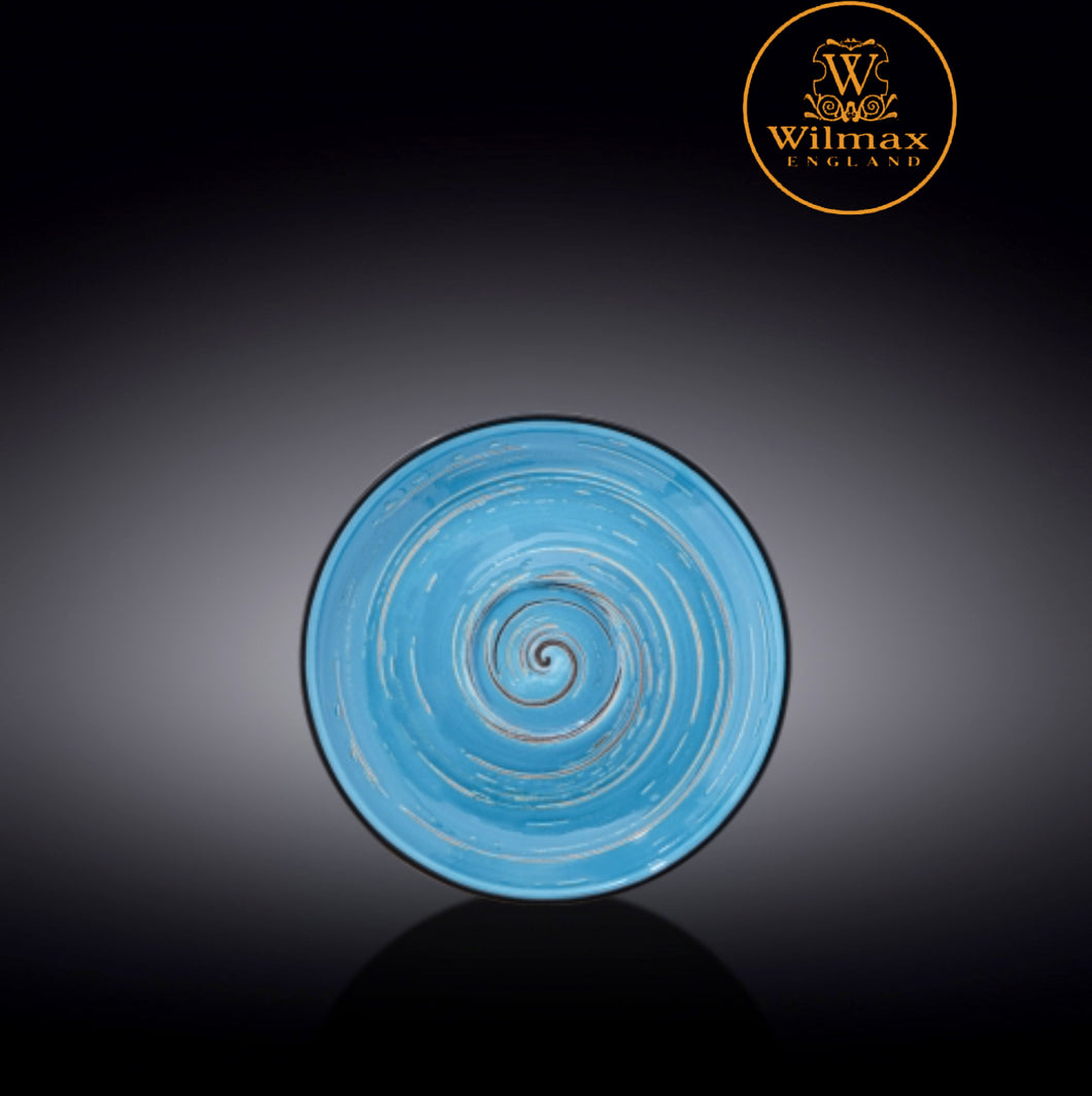 Wilmax - 旋轉紋系列陶瓷碟-藍色(15cm)