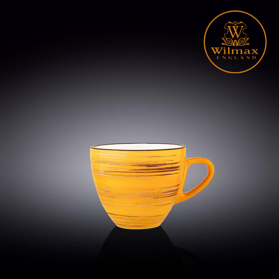 Wilmax - 旋轉紋系列陶瓷杯-黃色(300ml)
