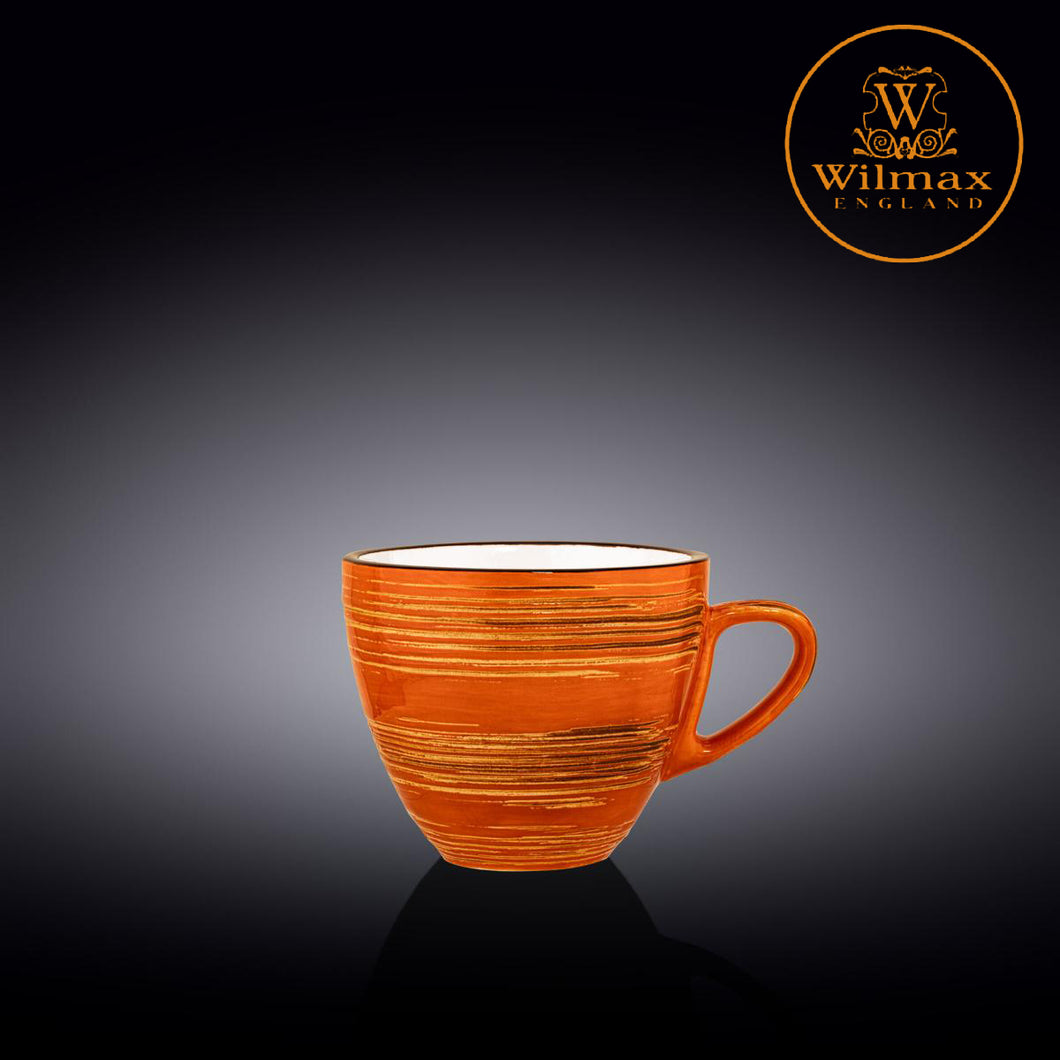 Wilmax - 旋轉紋系列陶瓷杯-橙色(300ml)