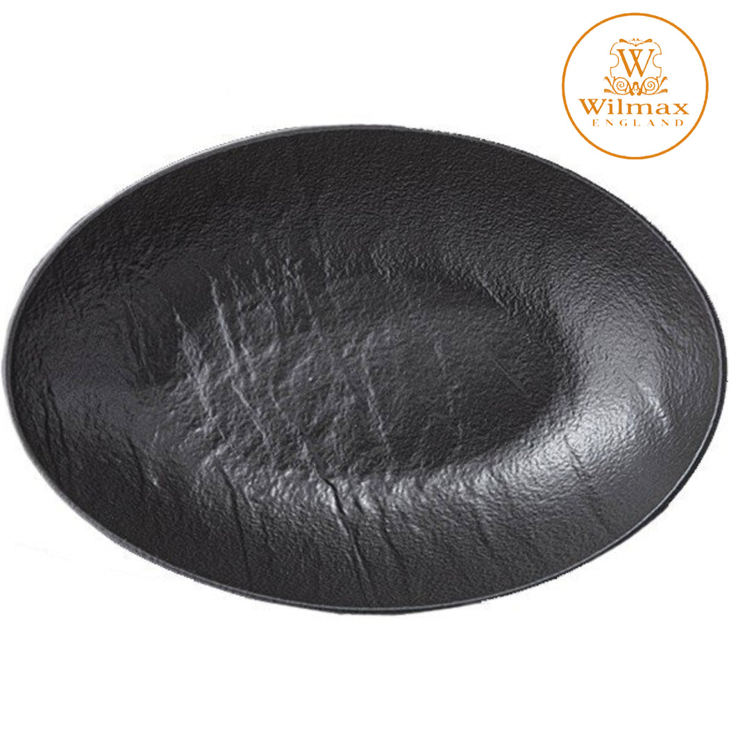 Wilmax England 巨石紋系列橢圓形碗碟-25cm