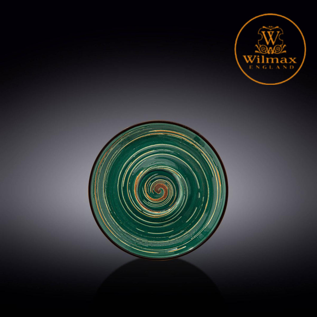 Wilmax - 旋轉紋系列陶瓷碟-綠色(15cm)