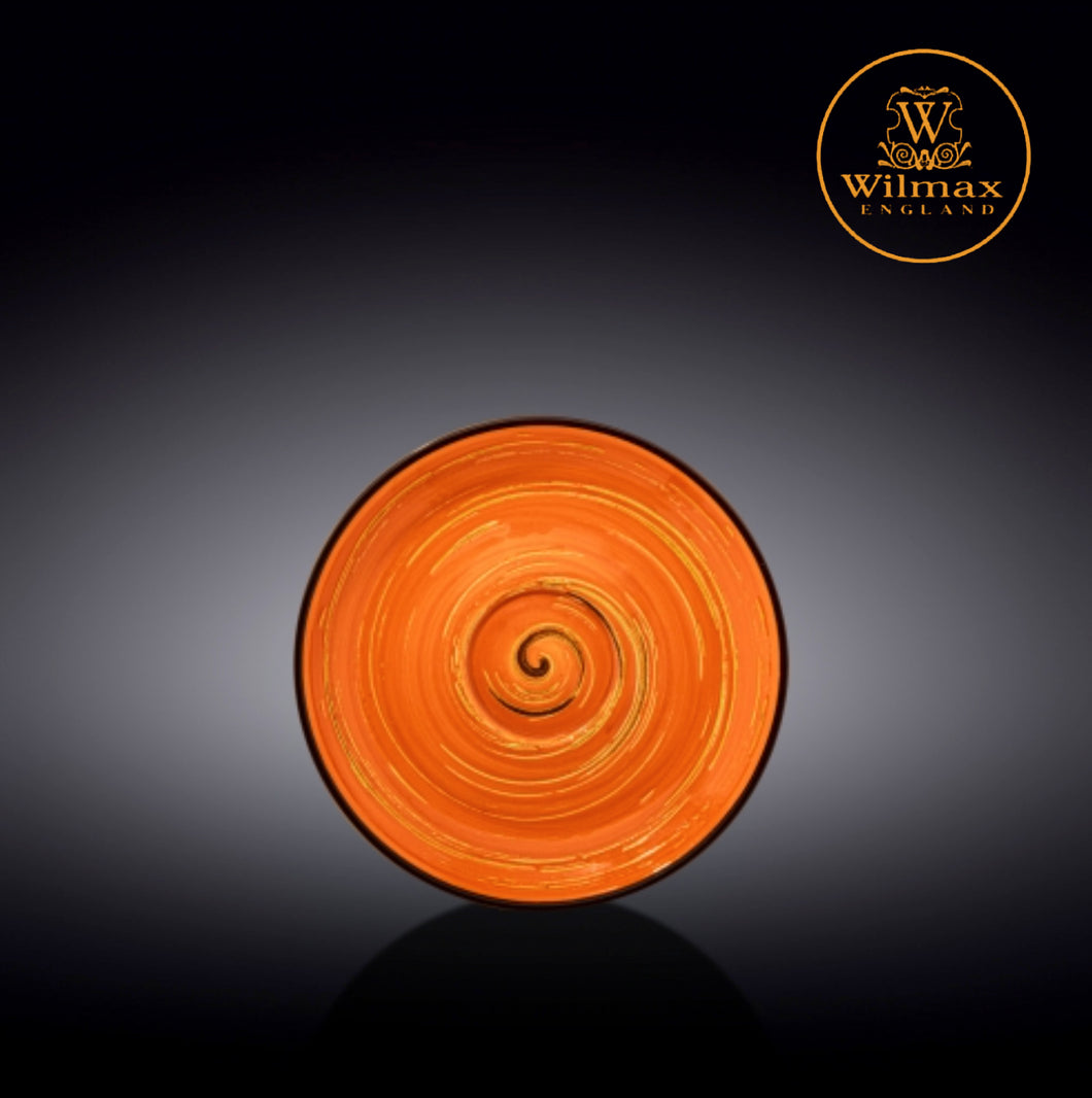 Wilmax - 旋轉紋系列陶瓷碟-橙色(15cm)
