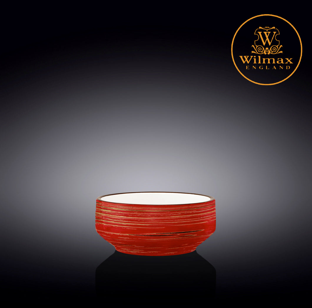 Wilmax - 旋轉紋系列陶瓷湯碗-紅色(12.5cm)