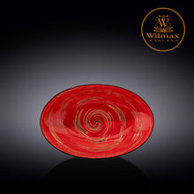 將圖片載入圖庫檢視器 Wilmax - 旋轉紋系列陶瓷橢圓形碗-紅色(25cm)

