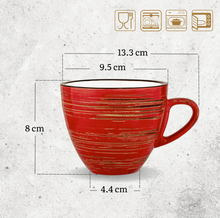 將圖片載入圖庫檢視器 Wilmax - 旋轉紋系列陶瓷杯-紅色(300ml)
