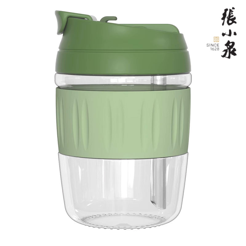 雅馨雙飲玻璃水杯(清荷綠)400ml