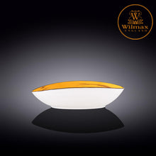 將圖片載入圖庫檢視器 Wilmax - 旋轉紋系列陶瓷橢圓形碗-黃色(25cm)

