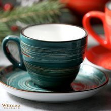 將圖片載入圖庫檢視器 Wilmax - 旋轉紋系列陶瓷杯-綠色(300ml)
