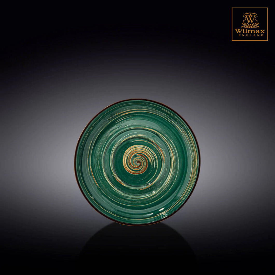 Wilmax - 旋轉紋系列陶瓷碟-綠色(16cm)