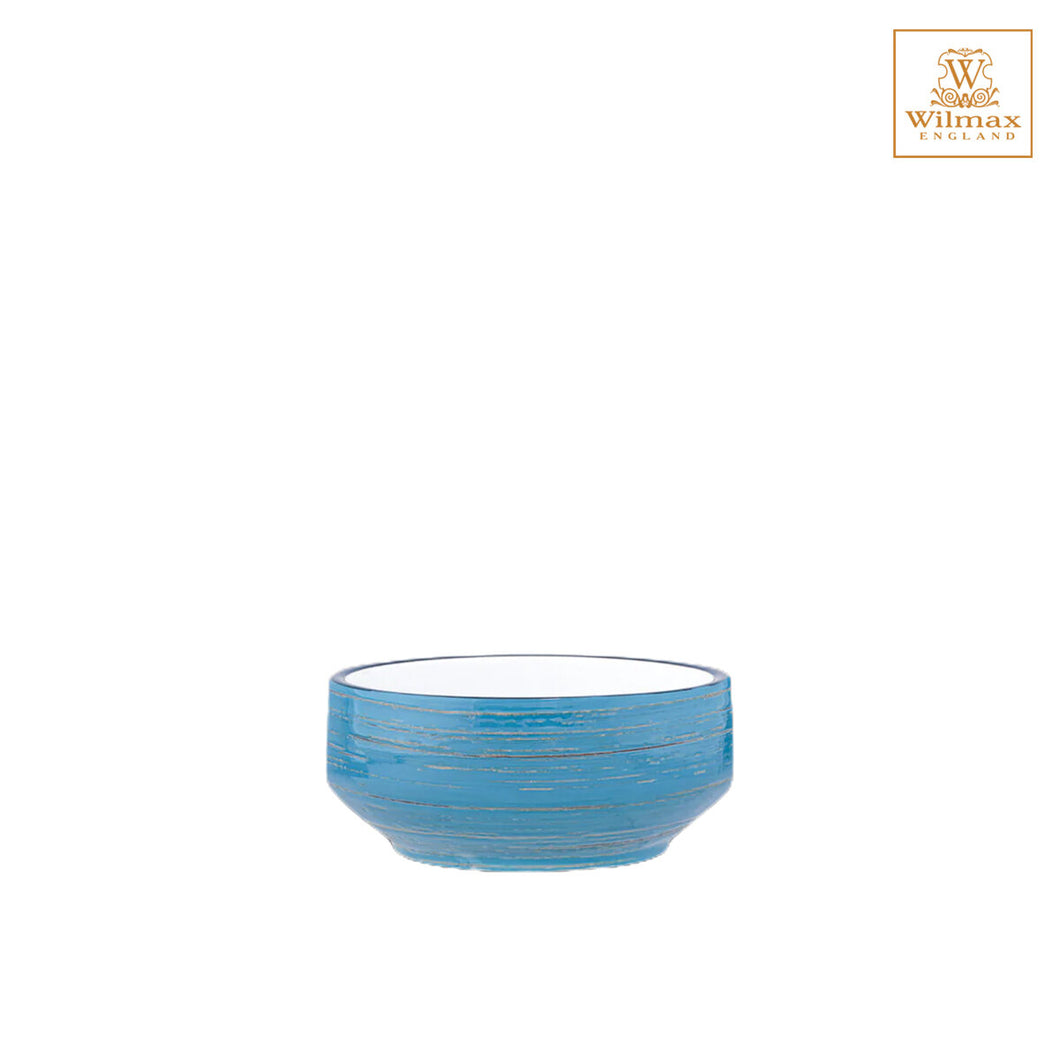 Wilmax - 旋轉紋系列陶瓷湯碗-藍色(12.5cm)