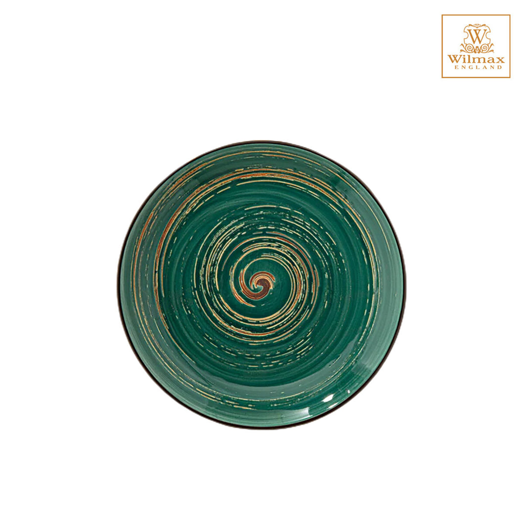 Wilmax - 旋轉紋系列陶瓷碟-綠色(23cm)