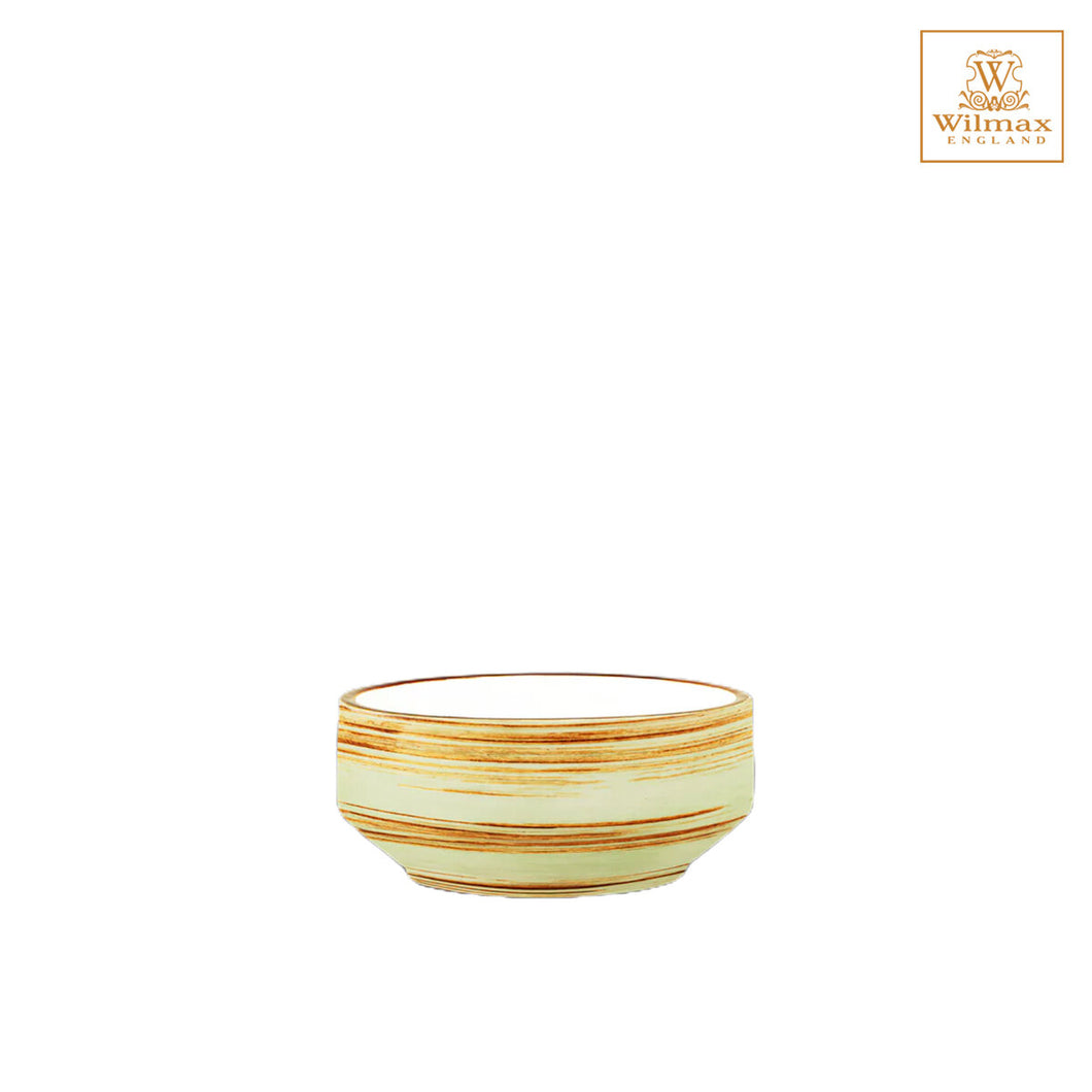Wilmax - 旋轉紋系列陶瓷湯碗-開心果色(12.5cm)