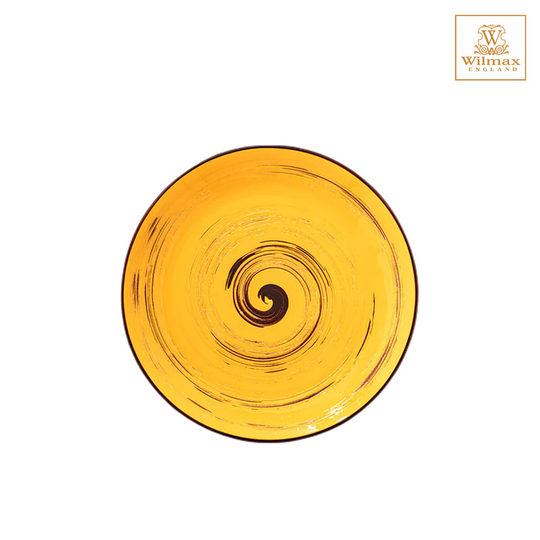 Wilmax - 旋轉紋系列陶瓷碟-黃色(23cm)