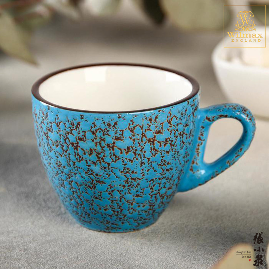 Wilmax -  火山紋系列英式高級強化瓷杯 - 藍色 (110ml)